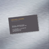 Modernes Minimalistisch-Grau-Beruflich Magnetische Visitenkarte (Beispiel)