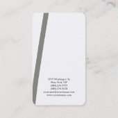 Modernes Minimalistisch-Grau-Blau Schlicht einfach Visitenkarte (Rückseite)