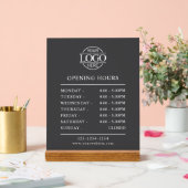 Modernes Minimalistisch Grau | Geschäftsöffnungsze Acrylschild (Hochzeit)