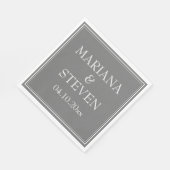 Modernes Minimalistisch Grau Serviette (Ecke)