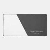 Modernes Minimalistisch-Grau-Weiß einfach Schreibtischunterlage (Vorderseite)