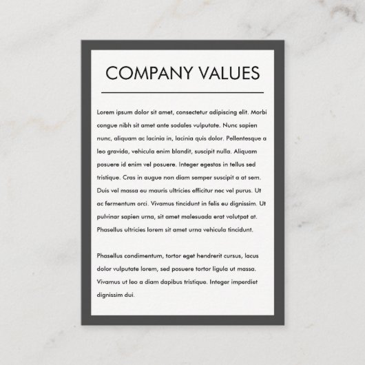 Modernes Minimalistisch (grau/weiß) Visitenkarte (Vorderseite)