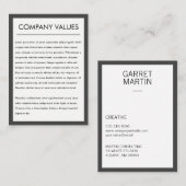 Modernes Minimalistisch (grau/weiß) Visitenkarte (Vorne/Hinten)