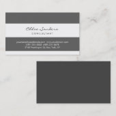 Modernes Minimalistisch-graues Streifen Visitenkarte (Vorne/Hinten)