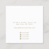 Modernes Minimalistisch Gray Earring Juwelier Disp Quadratische Visitenkarte (Rückseite)