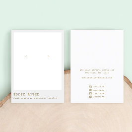 Modernes Minimalistisch Gray Earring Juwelier Disp Visitenkarte