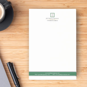 Modernes Minimalistisch-grünes Unternehmen für wei Post-it Klebezettel