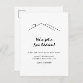 Modernes Minimalistisch haben wir eine neue Adress Ankündigungspostkarte (Vorne/Hinten)