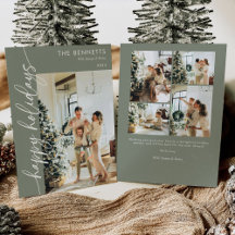 Modernes Minimalistisch Happy Holidays FotoCollage