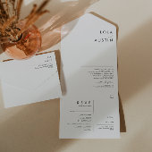 Modernes Minimalistisch in einer Einladung