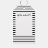 Modernes Minimalistisch Joy Christmas Black Geschenkanhänger (Rückseite)