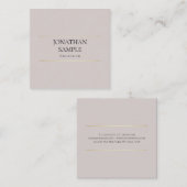 Modernes, Minimalistisch kreatives Elegantes Luxus Quadratische Visitenkarte (Vorne/Hinten)