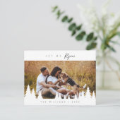 Modernes Minimalistisch, Lass uns Freude, Foto der Postkarte (Stehend Vorderseite)