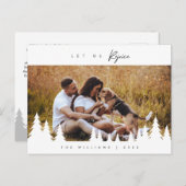 Modernes Minimalistisch, Lass uns Freude, Foto der Postkarte (Vorne/Hinten)