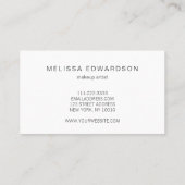 Modernes, minimalistisch leuchtendes silbernes ber visitenkarte (Rückseite)