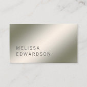 Modernes, minimalistisch leuchtendes silbernes ber visitenkarte (Vorderseite)