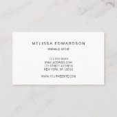 Modernes, minimalistisch leuchtendes silbernes ber visitenkarte (Rückseite)