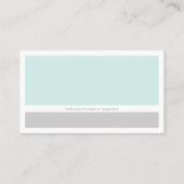Modernes Minimalistisch | Light Blue Green Gray Visitenkarte (Rückseite)