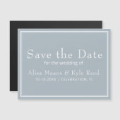 Modernes Minimalistisch-Light-Grau Save the Date Magnetkarte (Vorne/Hinten)