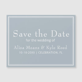 Modernes Minimalistisch-Light-Grau Save the Date Magnetkarte