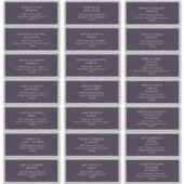 Modernes Minimalistisch | Lila Guest Address Label (Vorderseite)