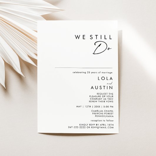 Modernes Minimalistisch machen wir immer noch eine Einladung