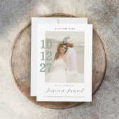 Modernes Minimalistisch-Mint-Grün-Script-Hochzeits Save The Date