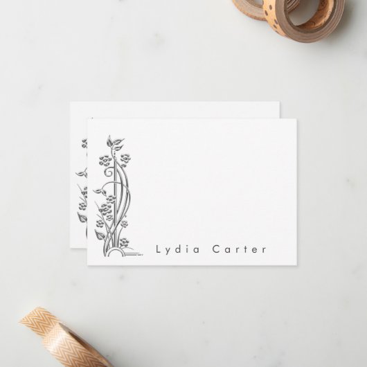 Modernes Minimalistisch Mitteilungskarte (Vorderseite/Rückseite Beispiel)