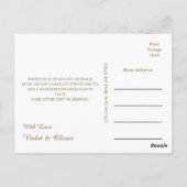 Modernes Minimalistisch | Navy Gold Wedding Vielen Postkarte (Rückseite)