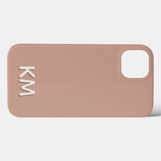 Modernes Minimalistisch neutrales Monogramm Case-Mate iPhone Hülle (Rückseite (Horizontal))