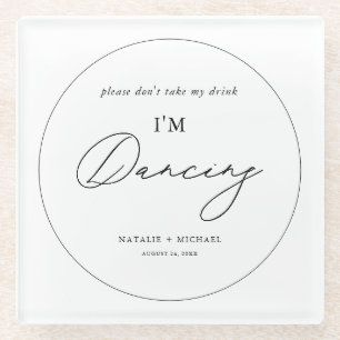 Modernes Minimalistisch Nimm nicht mein Getränk, i Glasuntersetzer