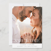 Modernes Minimalistisch-Overlay-Foto Save The Date (Vorderseite)