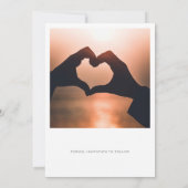 Modernes Minimalistisch-Overlay-Foto Save The Date (Rückseite)