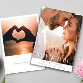 Modernes Minimalistisch-Overlay-Foto Save The Date