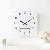 Modernes Minimalistisch Quadratische Wanduhr (Zuhause)