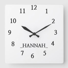 Modernes Minimalistisch Quadratische Wanduhr