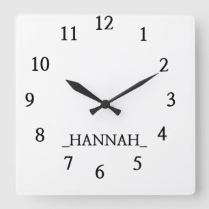 Modernes Minimalistisch Quadratische Wanduhr