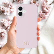 Modernes Minimalistisch rosa Goldmonogramm