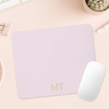 Modernes Minimalistisch rosa Goldmonogramm