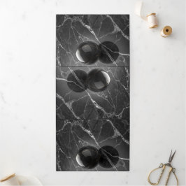 Modernes Minimalistisch rosa-Lila Grenzmuster Dreifach Gefaltete Einladung