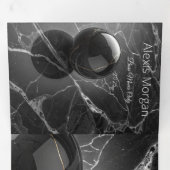 Modernes Minimalistisch rosa-Lila Grenzmuster Dreifach Gefaltete Einladung (Innen Erste Seite)