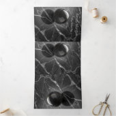 Modernes Minimalistisch rosa-Lila Grenzmuster Dreifach Gefaltete Einladung (Innenseite)