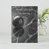 Modernes Minimalistisch rosa-Lila Grenzmuster Einladung (Stehend Vorderseite)