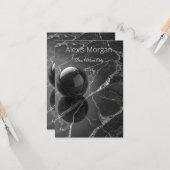 Modernes Minimalistisch rosa-Lila Grenzmuster Karte (Vorderseite/Rückseite Beispiel)