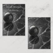 Modernes Minimalistisch rosa-Lila Grenzmuster Mitteilungskarte (Vorne/Hinten)