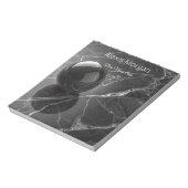 Modernes Minimalistisch rosa-Lila Grenzmuster Notizblock (Rotiert)