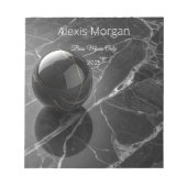 Modernes Minimalistisch rosa-Lila Grenzmuster Notizblock (Vorderseite)