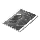 Modernes Minimalistisch rosa-Lila Grenzmuster Notizblock (Rotiert)