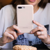 Modernes Minimalistisch rosa Personalisiert Case-Mate iPhone Hülle