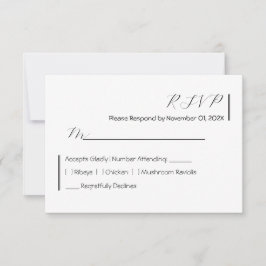 Modernes Minimalistisch RSVP Karte